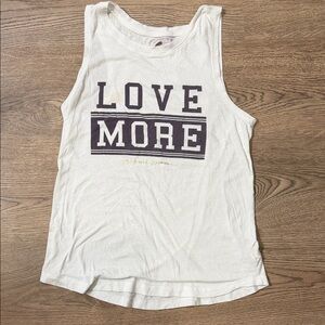 Spiritual Gangster White 'Love More' Muscle Tee Medium M